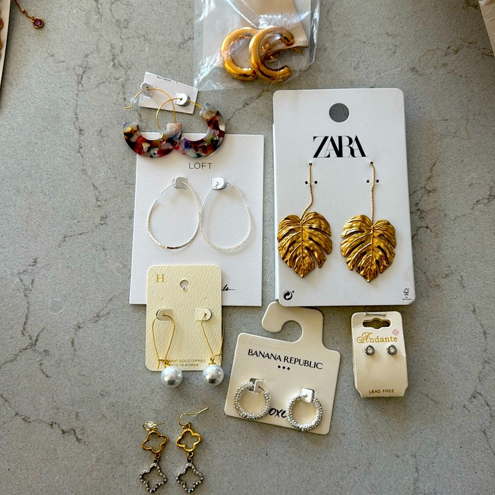 Set of Costume Jewelry Earrings